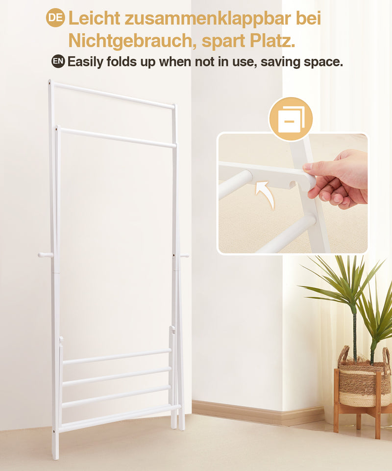 Yorbay Klappbare Garderobenständer aus Bambus Schwarz - YB033-Z067 - 20 - Yorbay.de