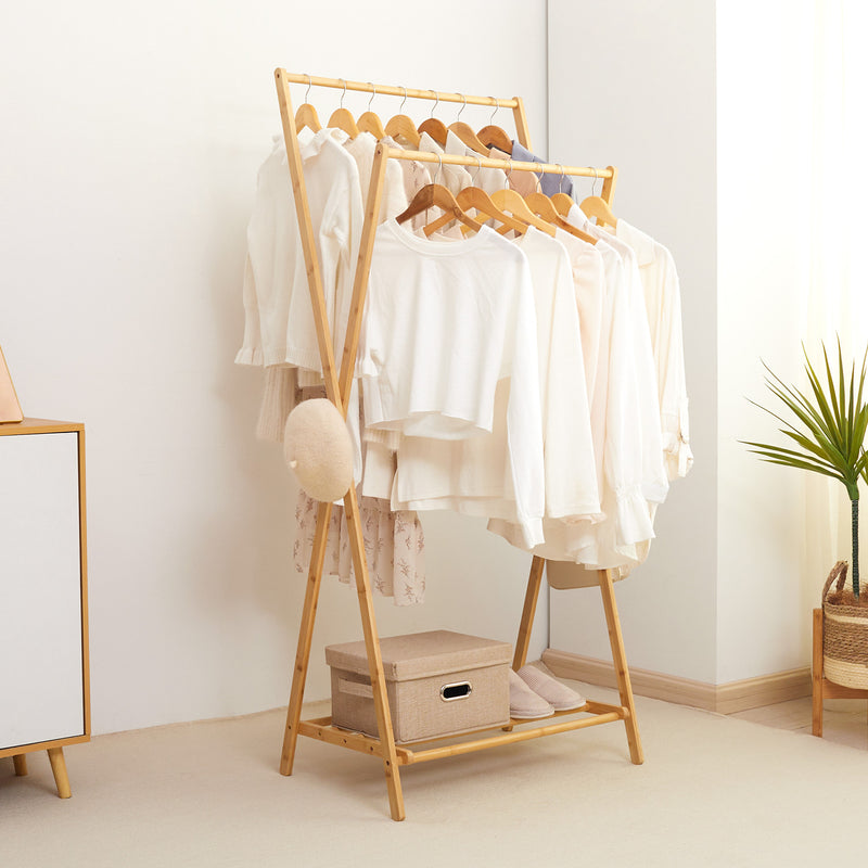 Yorbay Klappbare Garderobenständer aus Bambus 2 - Yorbay.de