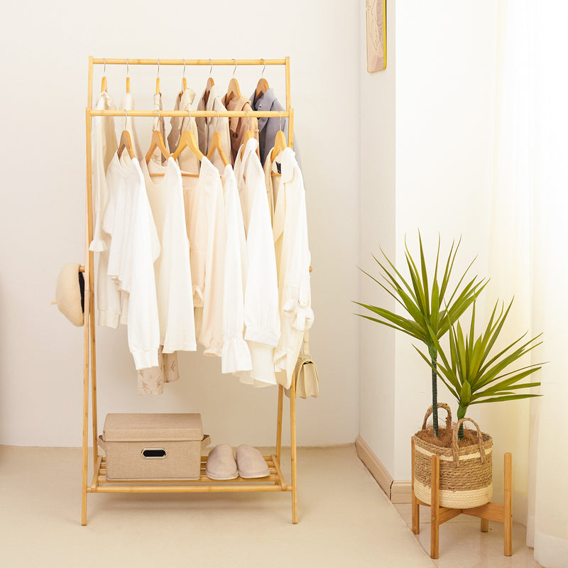 Yorbay Klappbare Garderobenständer aus Bambus Natur - YB033-Z066 - 7 - Yorbay.de