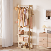 Yorbay Garderobenständer aus Holz mit 3 Ablagen, 59 × 29 × 170cm - YB089 - D044 - 2 - Yorbay.de