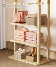 Yorbay Garderobenständer aus Holz mit 3 Ablagen, 59 × 29 × 170cm - YB089 - D044 - 5 - Yorbay.de