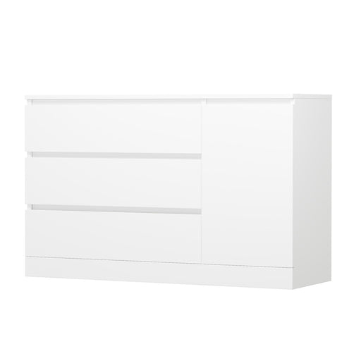 Kommode mit 4 Schubladen und 2 Ablagen, 75 × 120 × 40 cm - YB - W3019S00005 - 1 - Yorbay.de