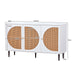 Sideboard mit 3 Rattan - Türen und Metallgriffen - YB - 307049054WAA - 9 - Yorbay.de