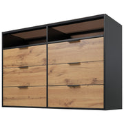 Kommode aus Bernstein Glas mit 6 Schubladen und 2 Fächern - YB - AB20302829E - 1 - Yorbay.de