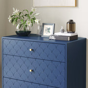 Nachttisch in Marineblau mit 3 Schubladen, 89 x 75 x 40 cm - YB-WF290545AAB - 10 - Yorbay.de