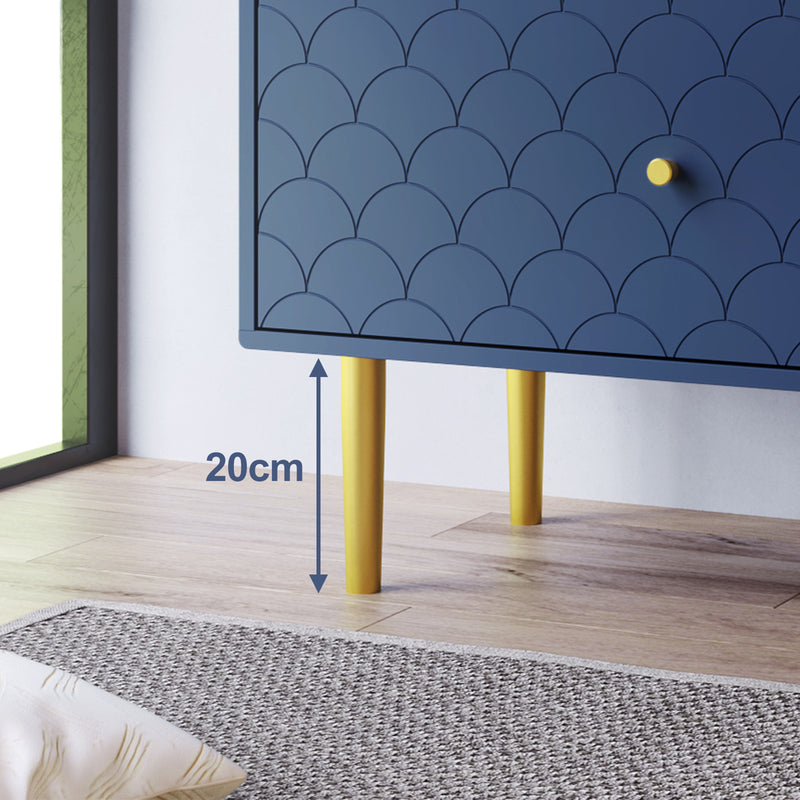 Nachttisch in Marineblau mit 3 Schubladen, 89 x 75 x 40 cm - YB-WF290545AAB - 8 - Yorbay.de