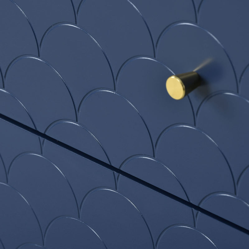 Nachttisch in Marineblau mit 3 Schubladen, 89 x 75 x 40 cm - YB-WF290545AAB - 3 - Yorbay.de