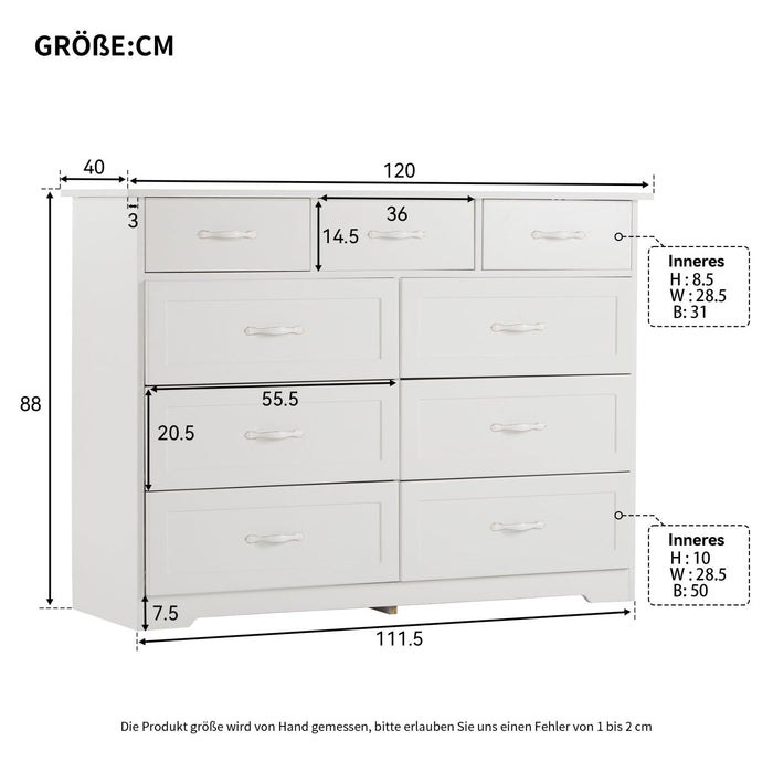 Kommode mit 9 Schubladen - YB - N657P19613945W - 3 - Yorbay.de