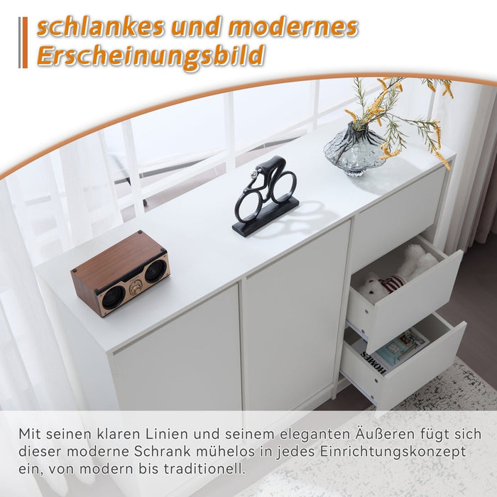 Sideboard - Kommode mit Stauraum, zwei Türen & drei Schubladen - YB - N657P19981819W - 6 - Yorbay.de