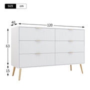 120cm Kommode in Weiß 5311834AAW_3