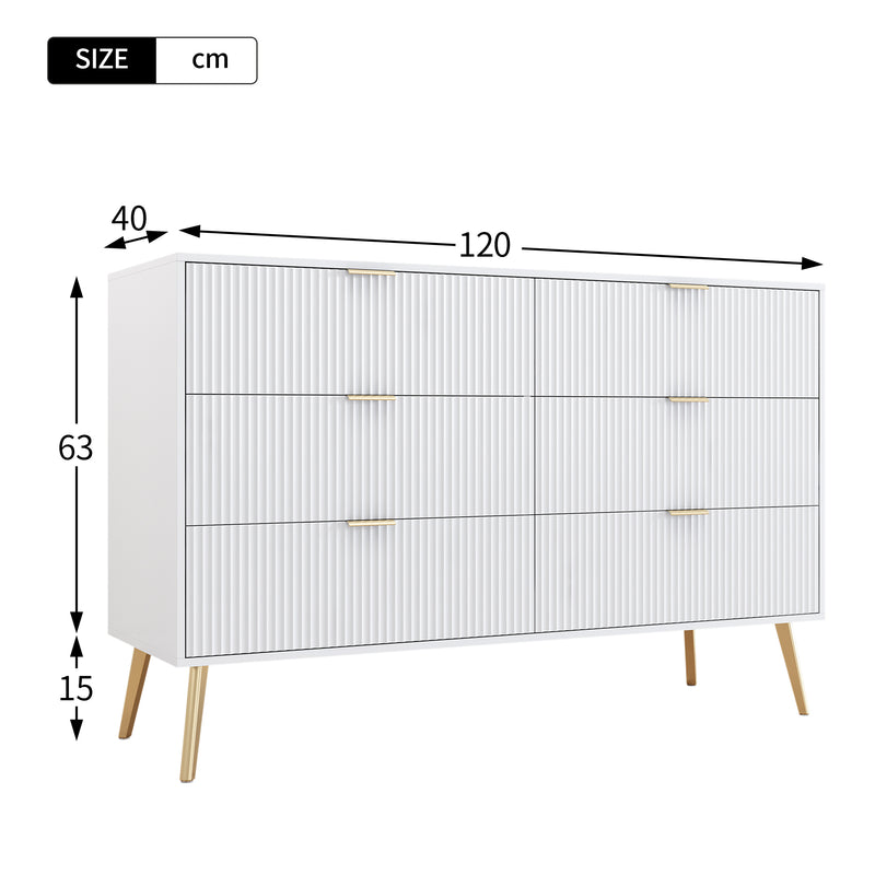 120cm Kommode in Weiß 5311834AAW_3