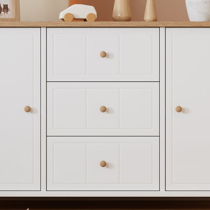 Klassische Kommode mit 3 Schubladen und 2 Türen, 140 x 45 x 84 cm - YB - N622P167085 - 6 - Yorbay.de