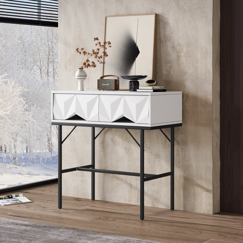 Konsolentisch mit geometrischem Schubladendesign - YB - N651P206004S - 11 - Yorbay.de