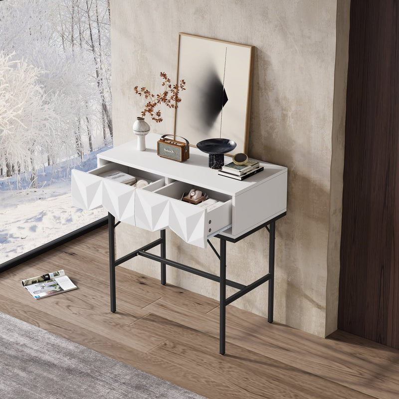 Konsolentisch mit geometrischem Schubladendesign - YB - N651P206004S - 17 - Yorbay.de