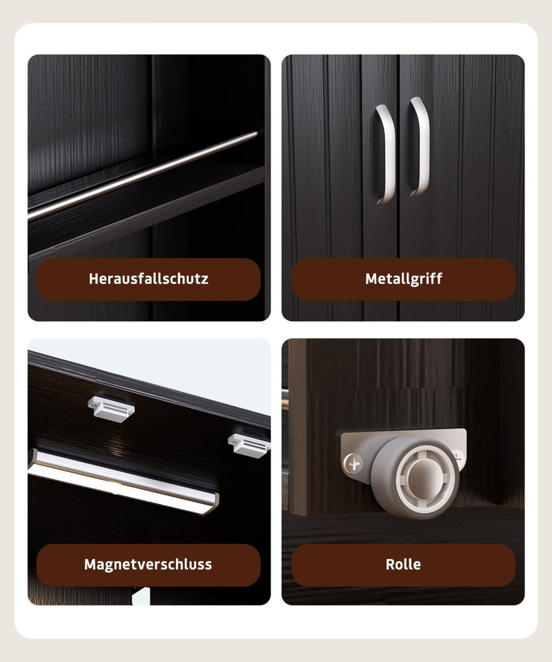 Yorbay Küchenschrank 120cm mit Doppeltür und Sensorlicht - YW007-D091 - 18 - Yorbay.de