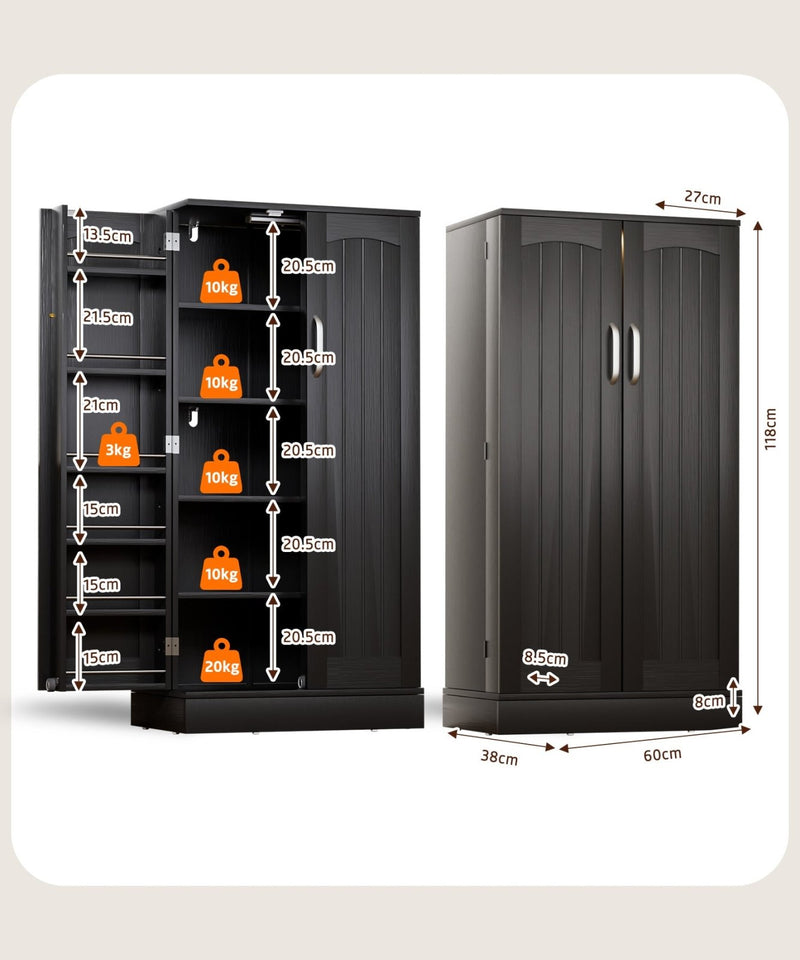 Yorbay Küchenschrank 120cm mit Doppeltür und Sensorlicht - YW007-D091 - 17 - Yorbay.de