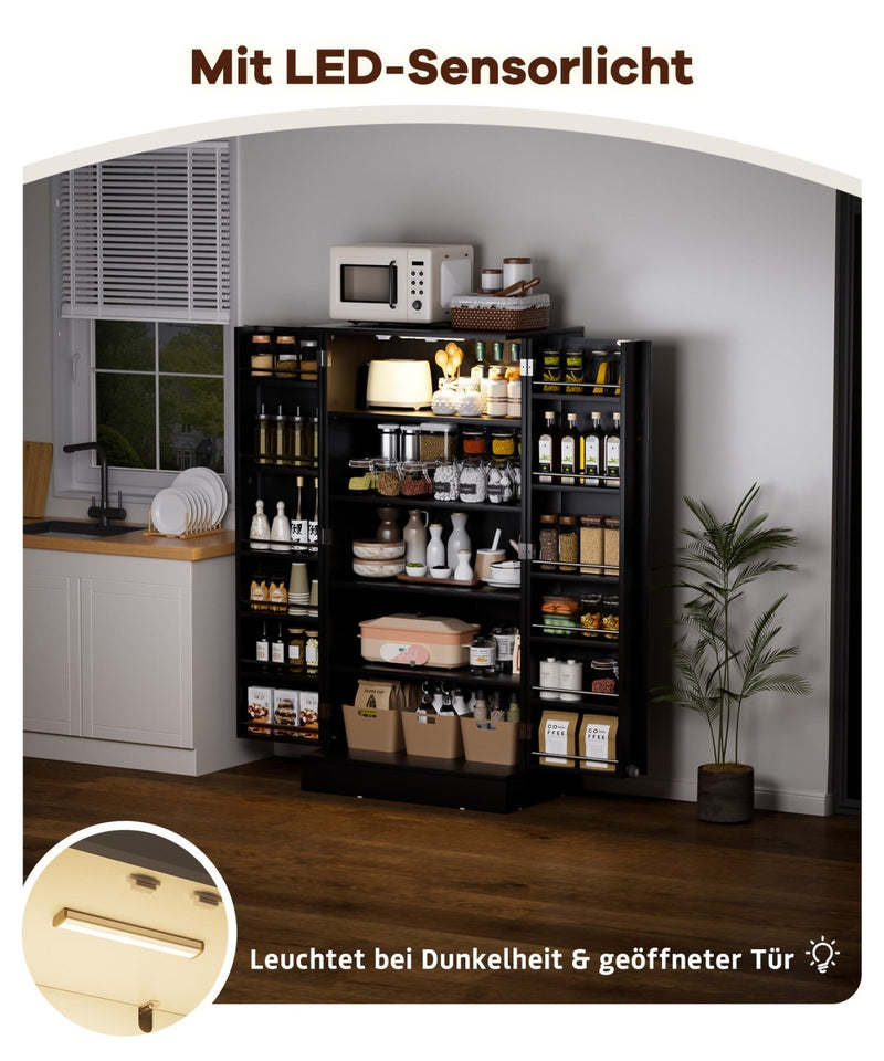 Yorbay Küchenschrank 120cm mit Doppeltür und Sensorlicht - YW007-D074 - 13 - Yorbay.de