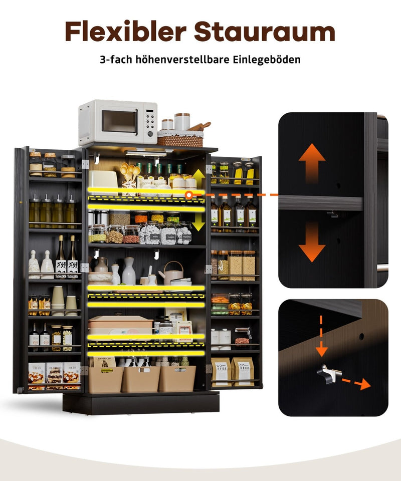 Yorbay Küchenschrank 120cm mit Doppeltür und Sensorlicht - YW007-D091 - 19 - Yorbay.de