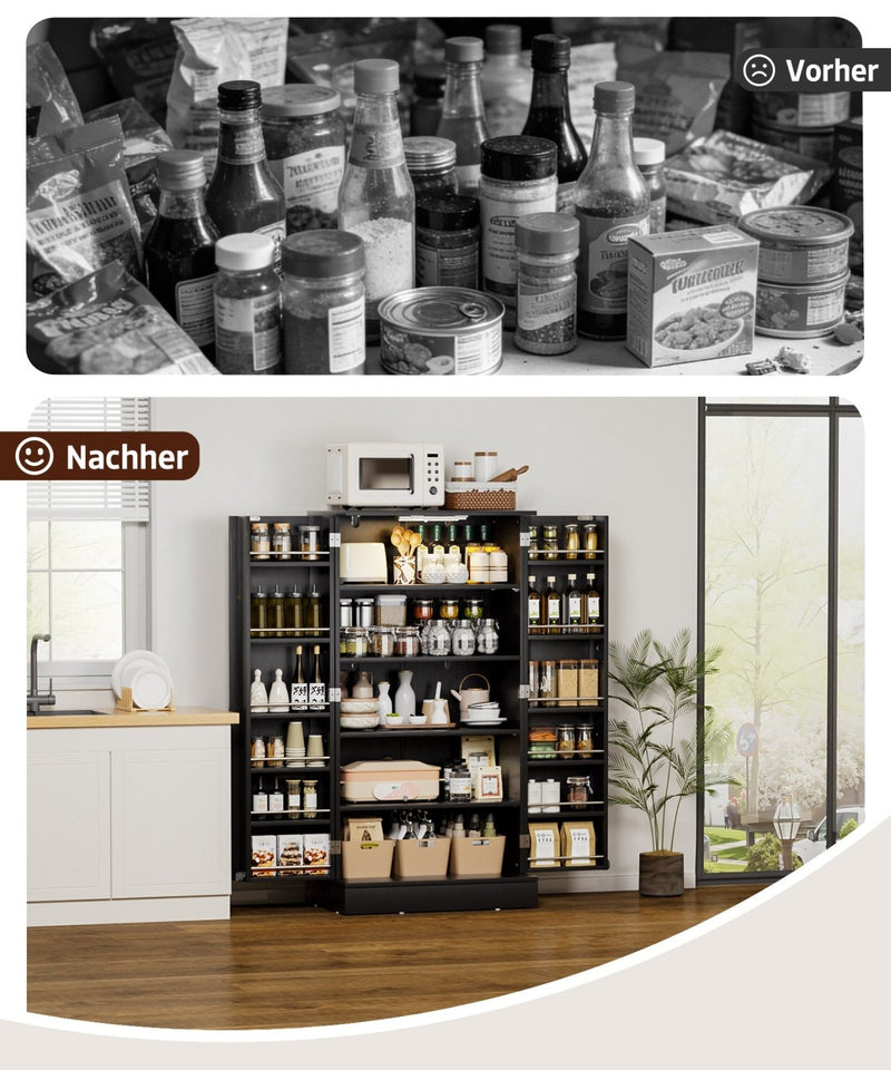 Yorbay Küchenschrank 120cm mit Doppeltür und Sensorlicht - YW007-D074 - 15 - Yorbay.de