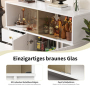 Küchenschrank/Sideboard mit rauchigen Glastüren, 120 x 33 x 95 cm - YB - 19338794AAW - 5 - Yorbay.de