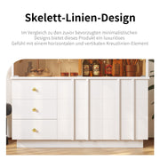 Küchenschrank/Sideboard mit rauchigen Glastüren, 120 x 33 x 95 cm - YB - 19338794AAW - 6 - Yorbay.de