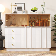 Küchenschrank/Sideboard mit rauchigen Glastüren, 120 x 33 x 95 cm - YB - 19338794AAW - 9 - Yorbay.de