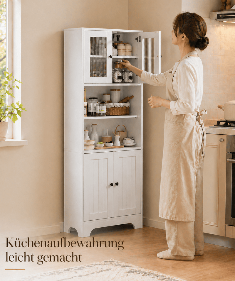 Yorbay Küchenschrank Weiß mit 6 Ebenen - YW006-D073 - 2 - Yorbay.de