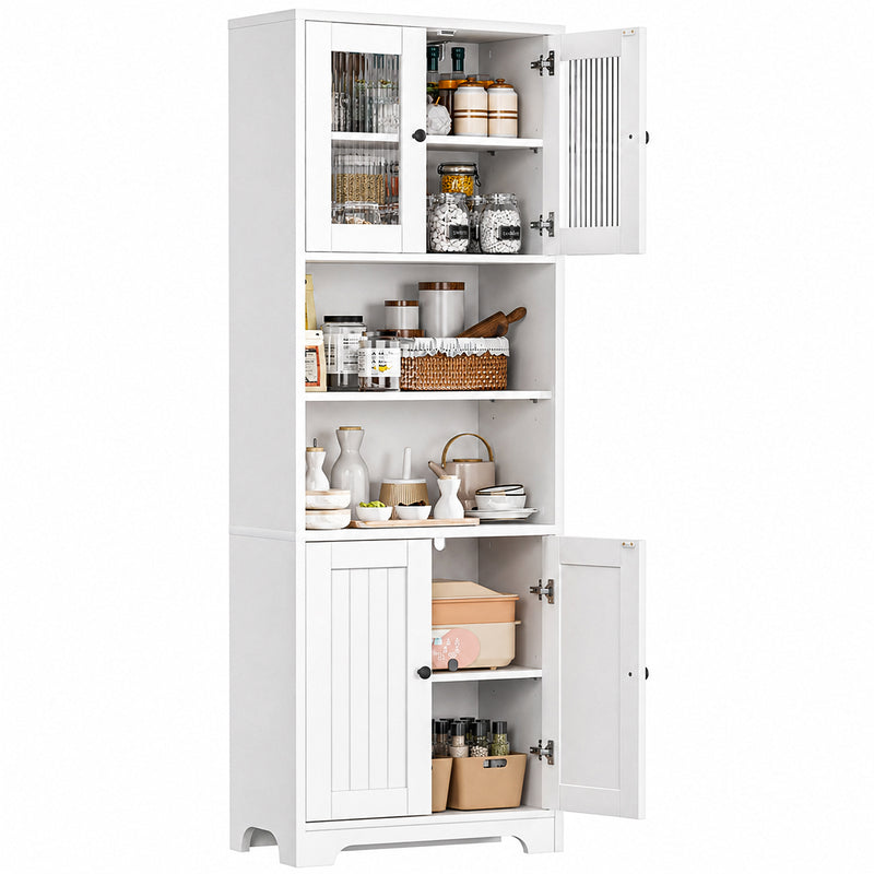 Yorbay Küchenschrank Weiß mit 6 Ebenen - YW006-D073 - 10 - Yorbay.de