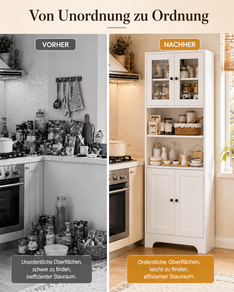 Yorbay Küchenschrank Weiß mit 6 Ebenen - YW006-D073 - 7 - Yorbay.de