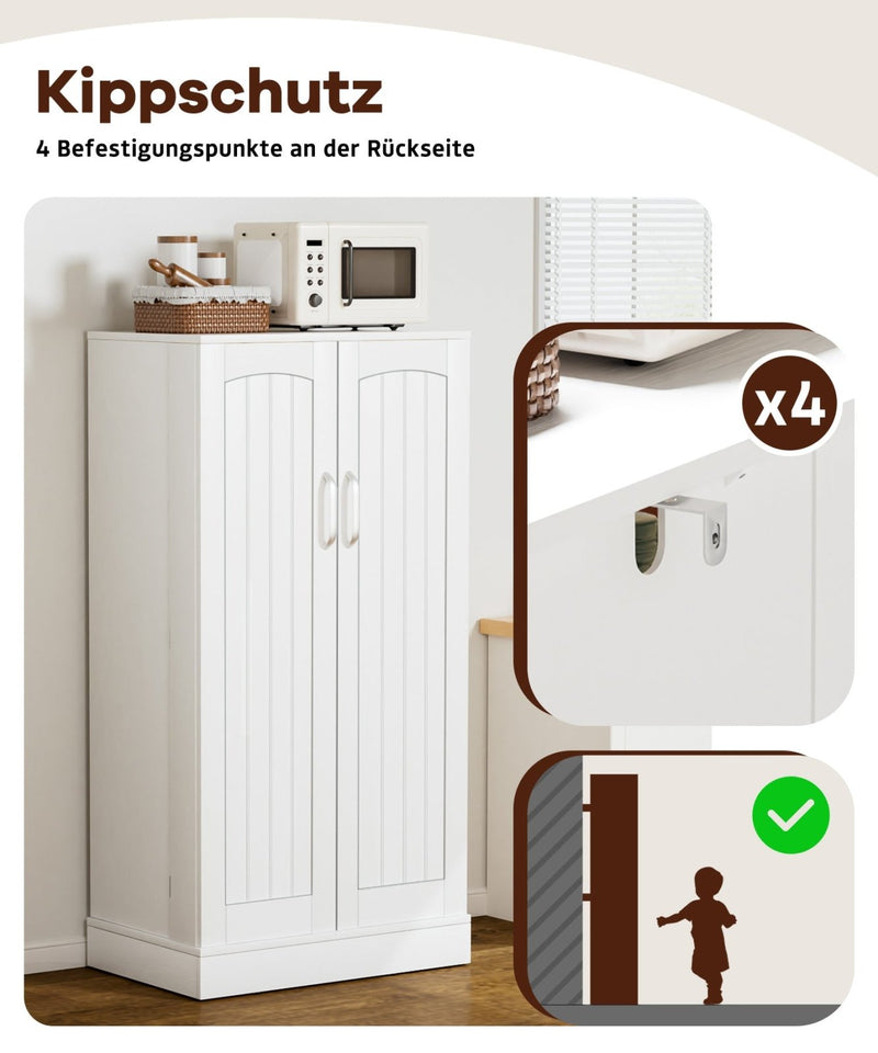 Yorbay Küchenschrank 120cm Weiß mit Doppeltür und Sensorlicht - YW007-D074 - 9 - Yorbay.de