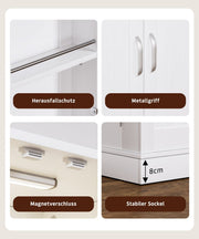 Yorbay Küchenschrank 120cm Weiß mit Doppeltür und Sensorlicht - YW007-D074 - 5 - Yorbay.de