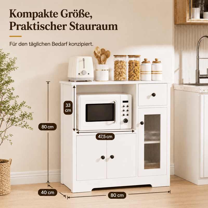 Yorbay Küchenschrank mit Schublade, 80 × 80 × 40 cm - YW009-D077 - 3 - Yorbay.de