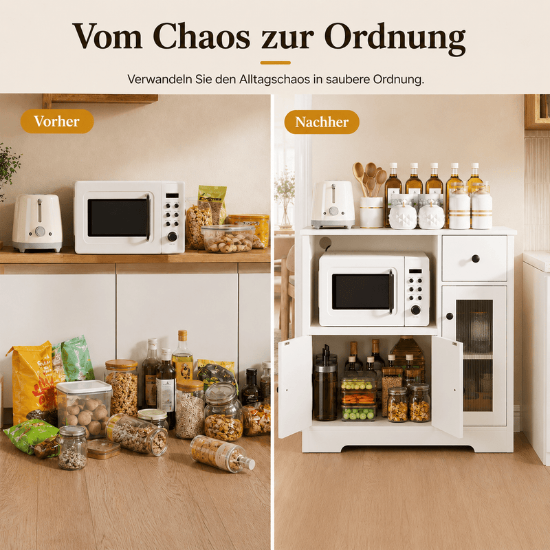 Yorbay Küchenschrank mit Schublade, 80 × 80 × 40 cm - YW009-D077 - 6 - Yorbay.de