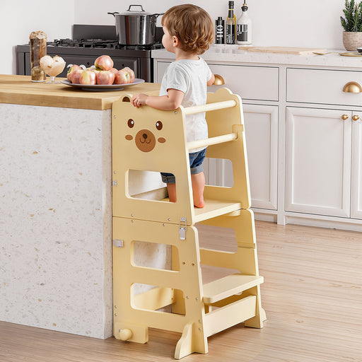 Yorbay 3 - in - 1 Montessori Kinder Lernturm in Bärenform - YB094-D050 - 2 - Yorbay.de