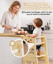 Yorbay 3 - in - 1 Montessori Kinder Lernturm in Bärenform - YB094-D050 - 5 - Yorbay.de