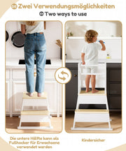 Yorbay Montessori Kinder Lernturm mit Tafel - YB091-D047 - 8 - Yorbay.de