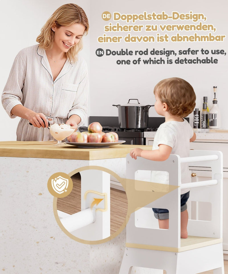 Yorbay Montessori Kinder Lernturm mit Tafel - YB091-D047 - 4 - Yorbay.de