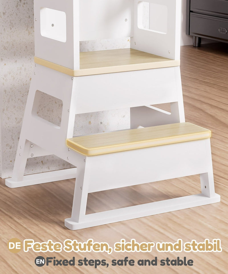 Yorbay Montessori Kinder Lernturm mit Tafel - YB091-D047 - 6 - Yorbay.de