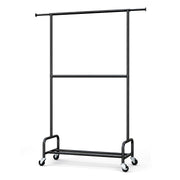 Yorbay Metall Kleiderständer mit Rollen Doppelstange, 210 kg Tragkraft - YS036-T123 - 1 - Yorbay.de