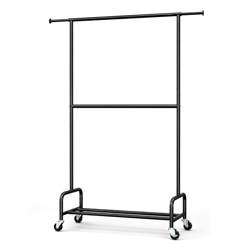 Yorbay Metall Kleiderständer mit Rollen Doppelstange, 210 kg Tragkraft - YS036-T123 - 1 - Yorbay.de