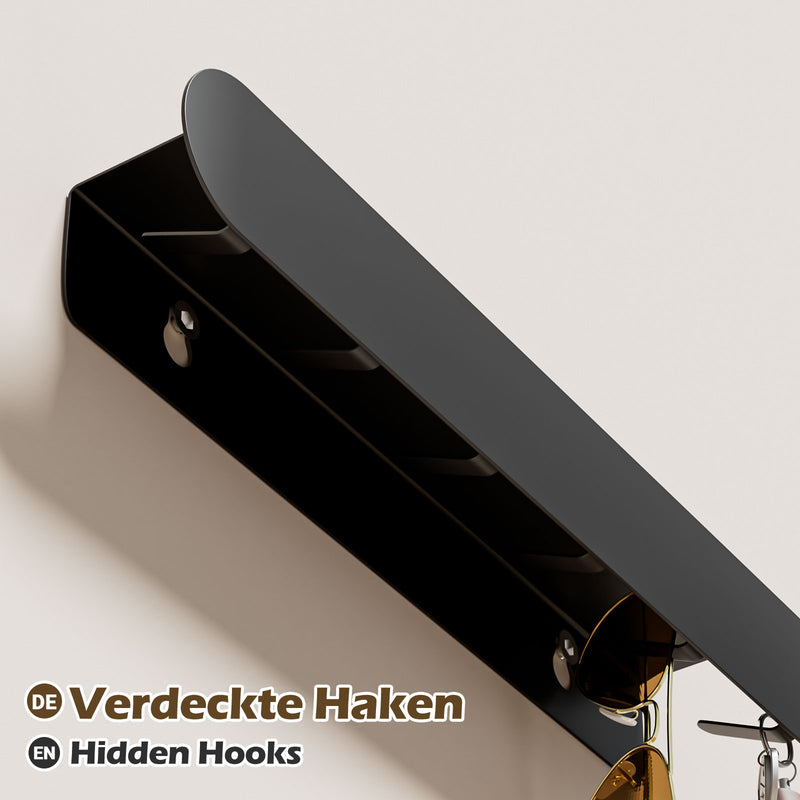 Yorbay Metall-Wandgarderobe mit Ablage und Haken, verschiedene Größen - YM001-N005 - 29 - Yorbay.de