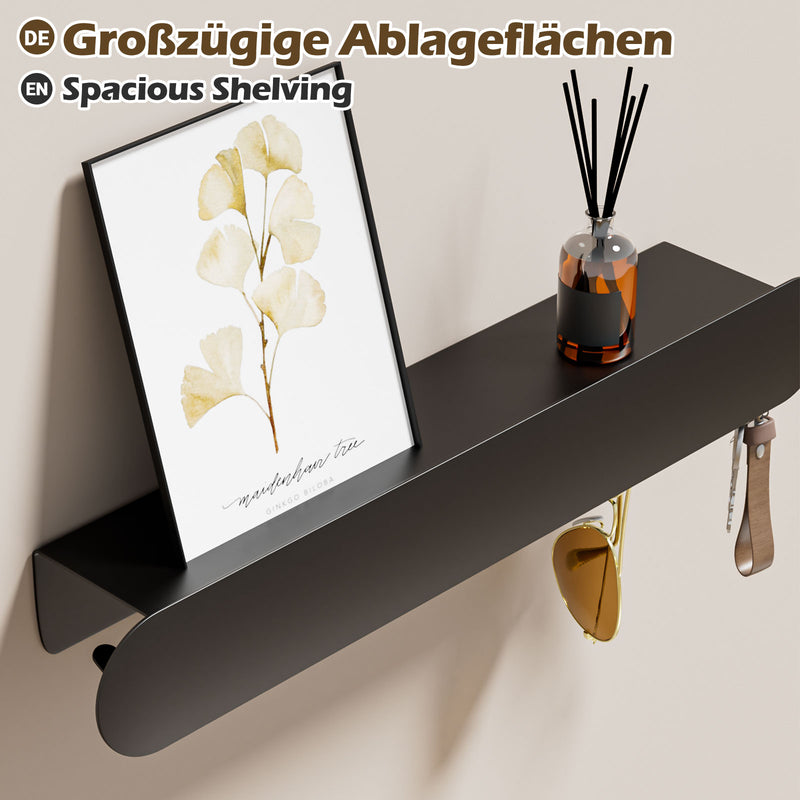 Yorbay Metall-Wandgarderobe mit Ablage und Haken, verschiedene Größen - YM001-N005 - 33 - Yorbay.de