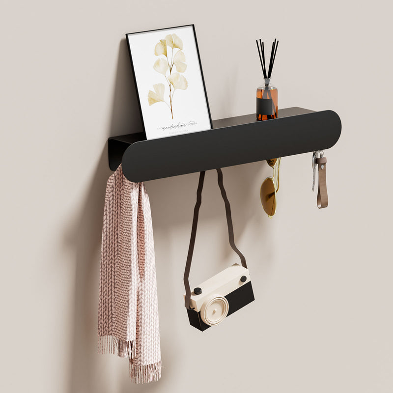 Yorbay Metall-Wandgarderobe mit Ablage und Haken, verschiedene Größen - YM001-N005 - 31 - Yorbay.de