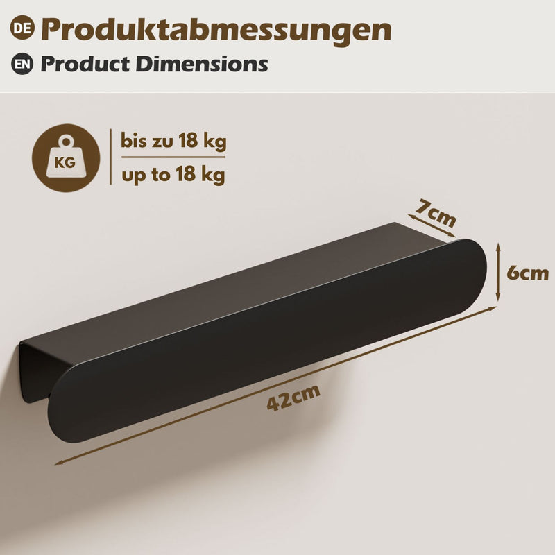 Yorbay Metall-Wandgarderobe mit Ablage und Haken, verschiedene Größen - YM001-N005 - 27 - Yorbay.de