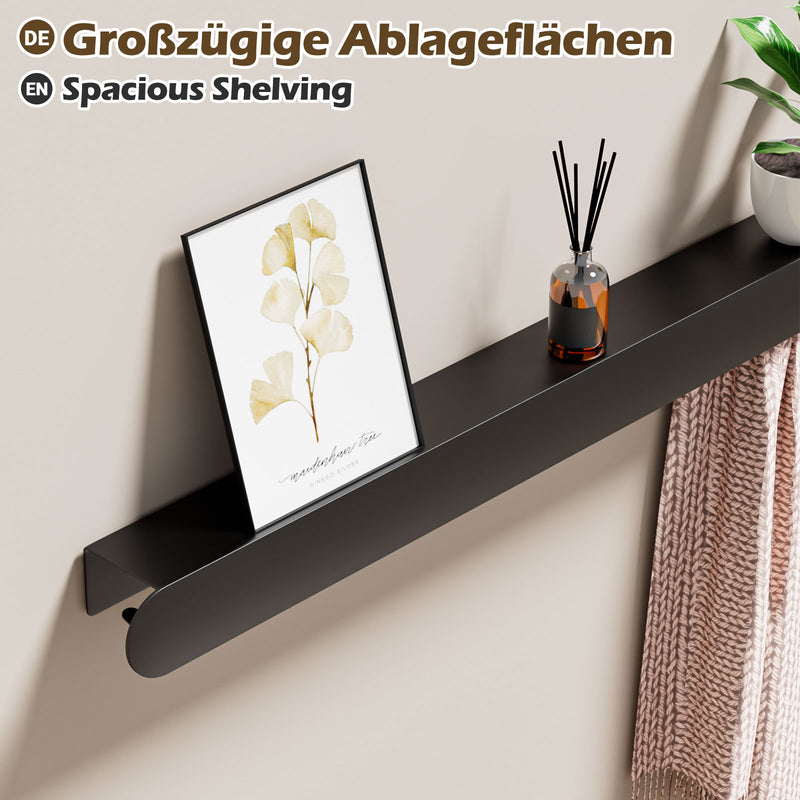 Yorbay Metall-Wandgarderobe mit Ablage und Haken, verschiedene Größen - YM001-N003 - 44 - Yorbay.de