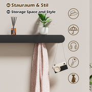 Yorbay Metall-Wandgarderobe mit Ablage und Haken, verschiedene Größen - YM001-N003 - 42 - Yorbay.de