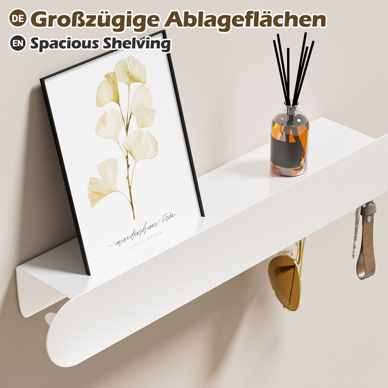 Yorbay Metall-Wandgarderobe mit Ablage und Haken, verschiedene Größen - YM001-N006 - 23 - Yorbay.de