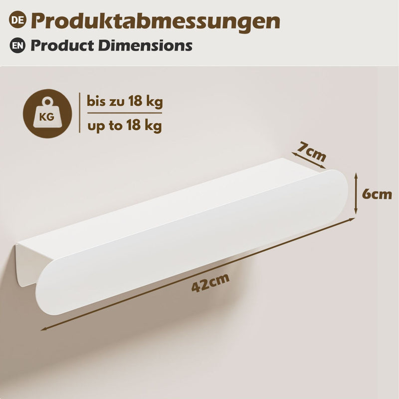 Yorbay Metall-Wandgarderobe mit Ablage und Haken, verschiedene Größen - YM001-N006 - 17 - Yorbay.de