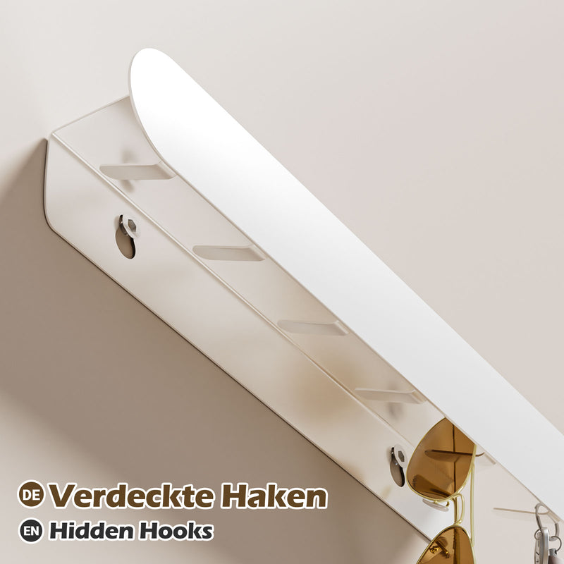 Yorbay Metall-Wandgarderobe mit Ablage und Haken, verschiedene Größen - YM001-N006 - 21 - Yorbay.de