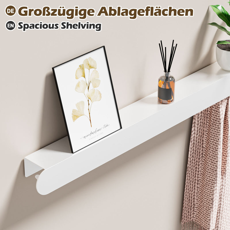 Yorbay Metall-Wandgarderobe mit Ablage und Haken, verschiedene Größen - YM001-N004 - 54 - Yorbay.de